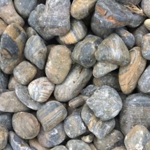 Galet Zébré Noir 40/60, 25 kg